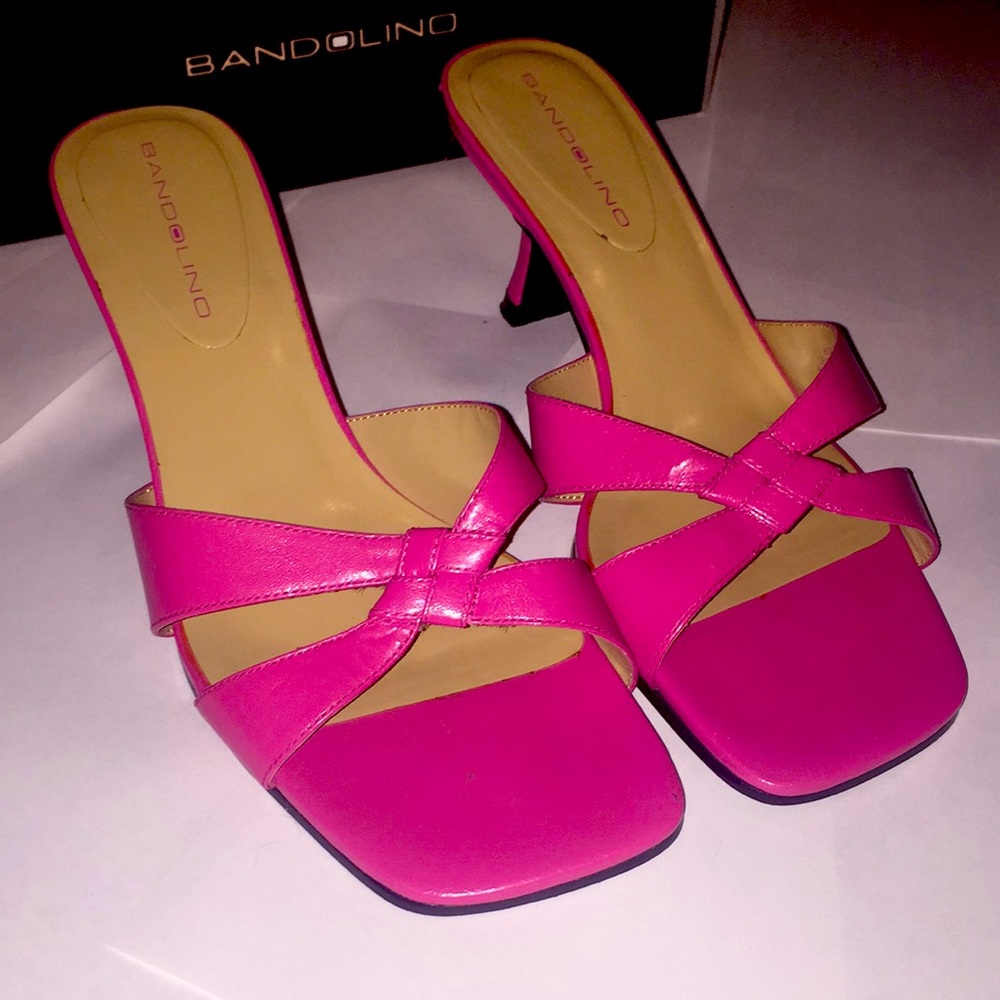 Bandolino Bdoctavo Leather Sandle Heel Stilettos